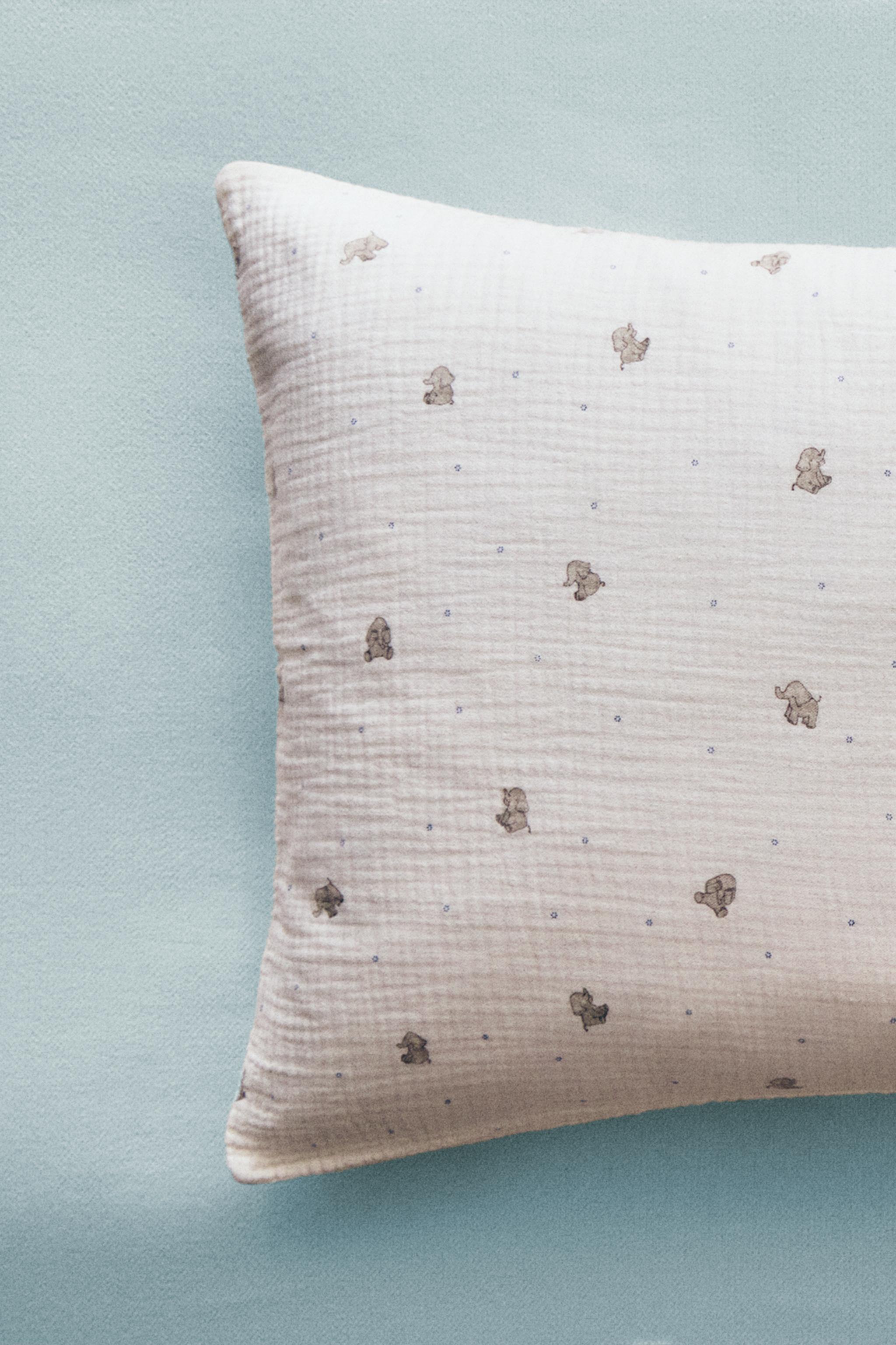 TAIE D’OREILLER ENFANT GAZE ÉLÉPHANT